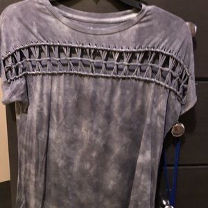 American eagle Gray cut knots top